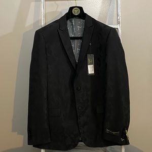 Versace Black Floral Dinner Coat / Sports Coat